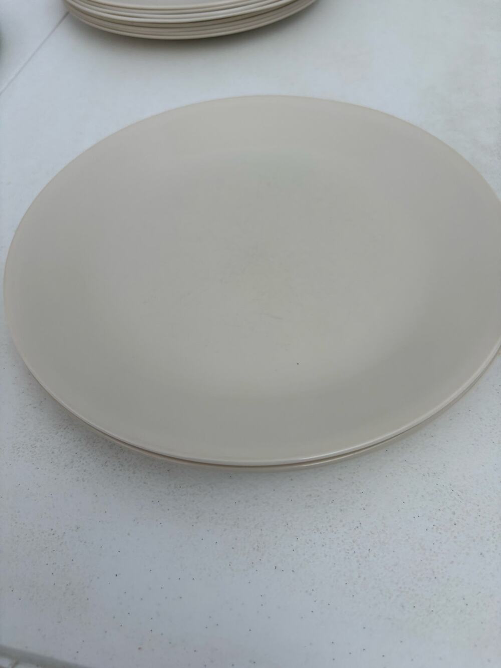 Vintage Corelle by Corning sandstone set of 3 dinner plates 10.25"